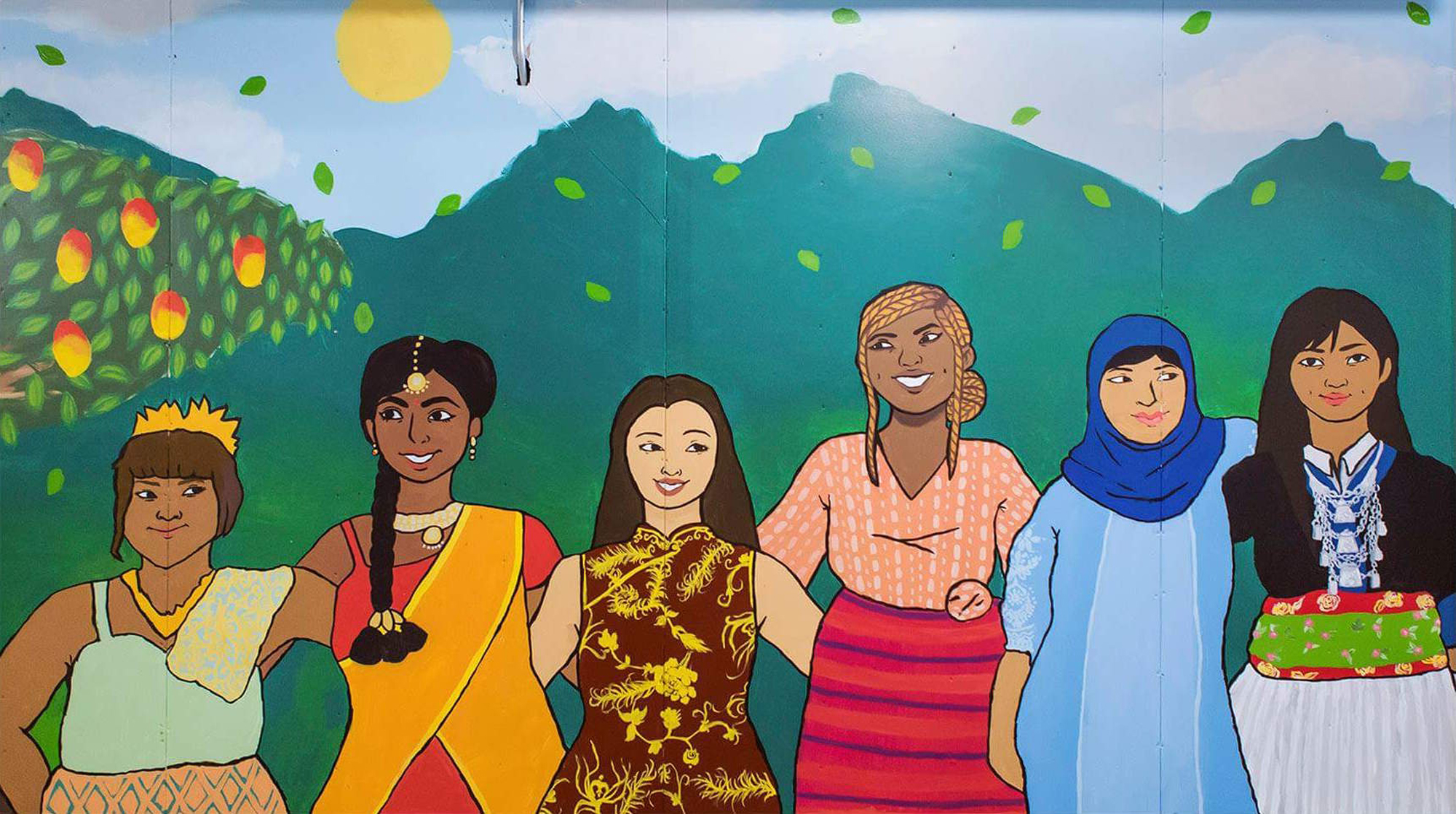 Mural painted by young artists